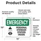 Signmission Personal Eyewash Station Inside With Symbol, 14 in W x Rectangle, Vinyl Decal OS-2PACK-EM-D-1014-L-10405 - alternate 5